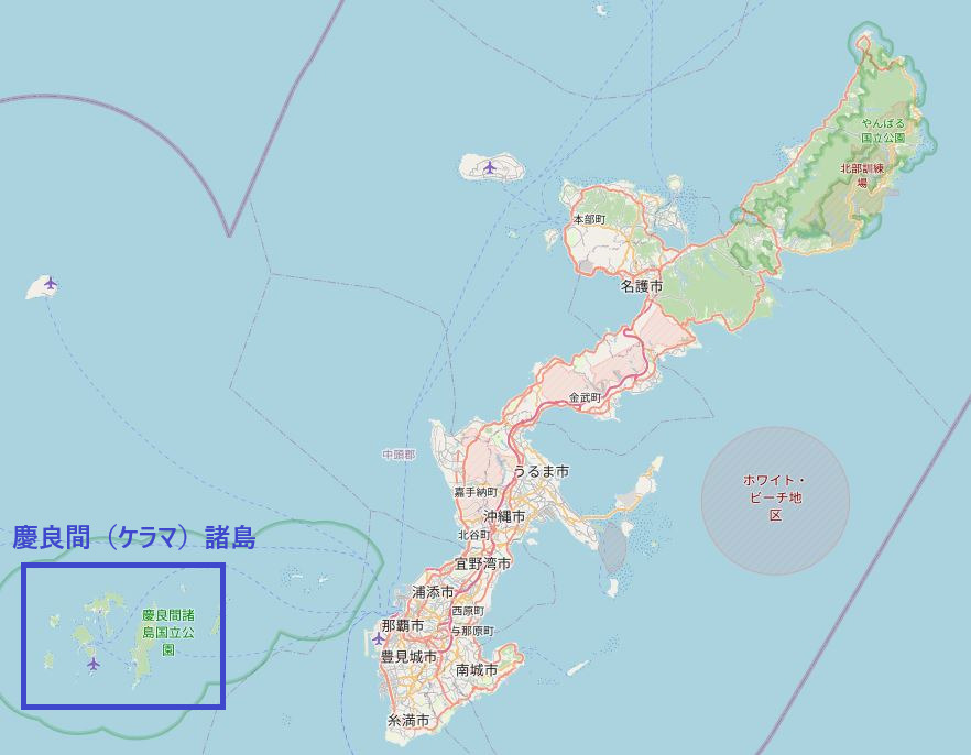 旅マップ：慶良間諸島